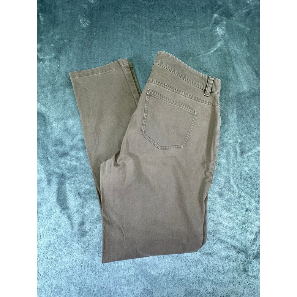 Brooks Brothers Brooke Fit Brown Straight Leg Cotton Stretch Pants Womens 12